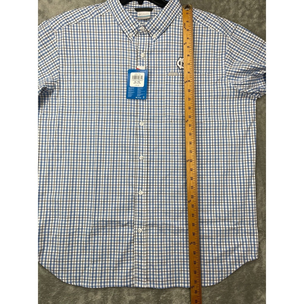 NWT Columbia Men's Shirt North Carolina Tarheels Plaid Size XL - Picture 4 of 11